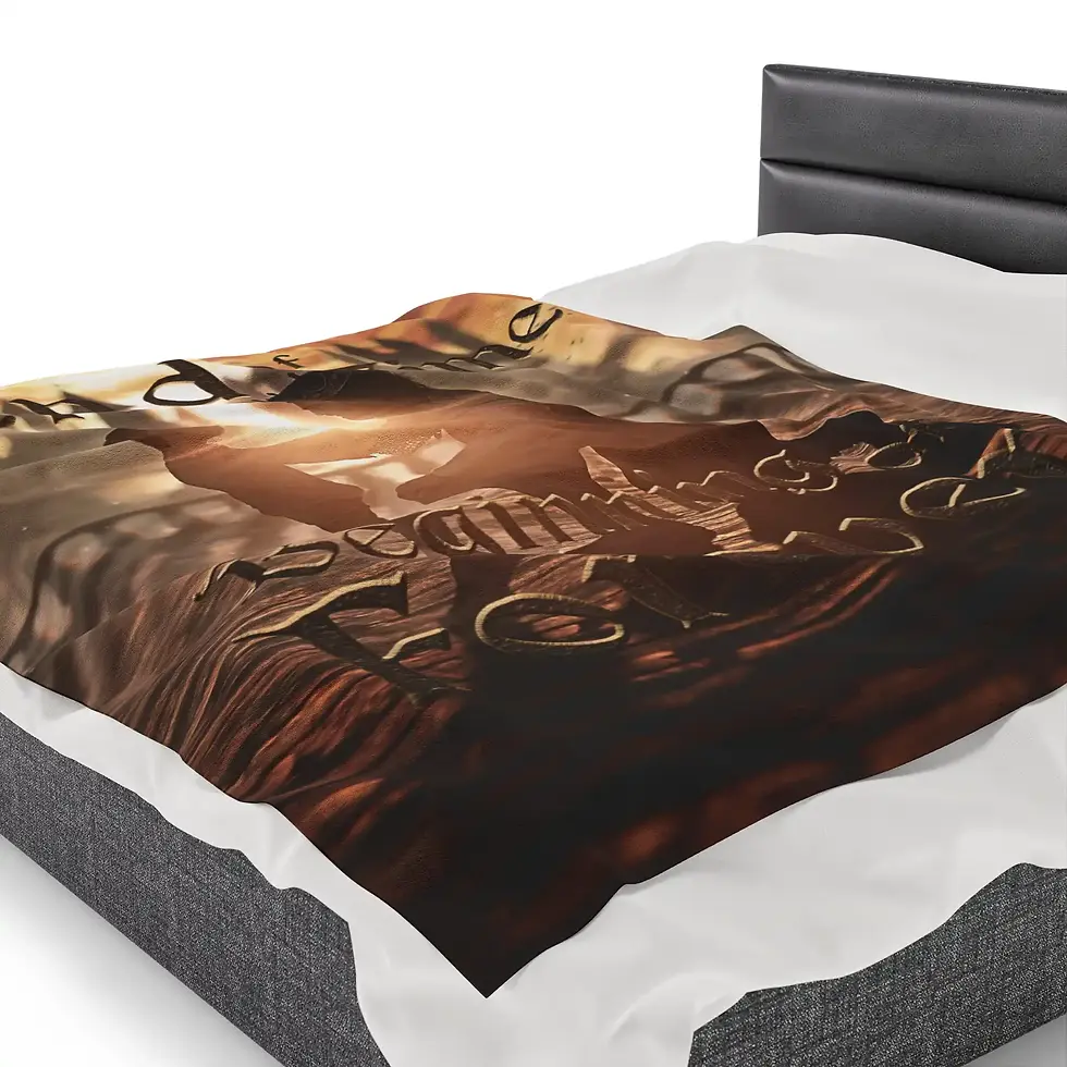 Thumbnail: Velveteen Plush Blanket - The Beginning of Forever - Revelation 21:6-7