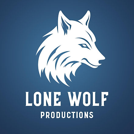 Created a minimalistic, single-color logo for a freelance videography business. The design features a wolf icon and "Lone Wolf Productions" text for brand recognition.