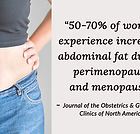 A woman's bare belly showing under her shirt and above her jeans