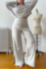 high waist bamboo wide leg yoga pants