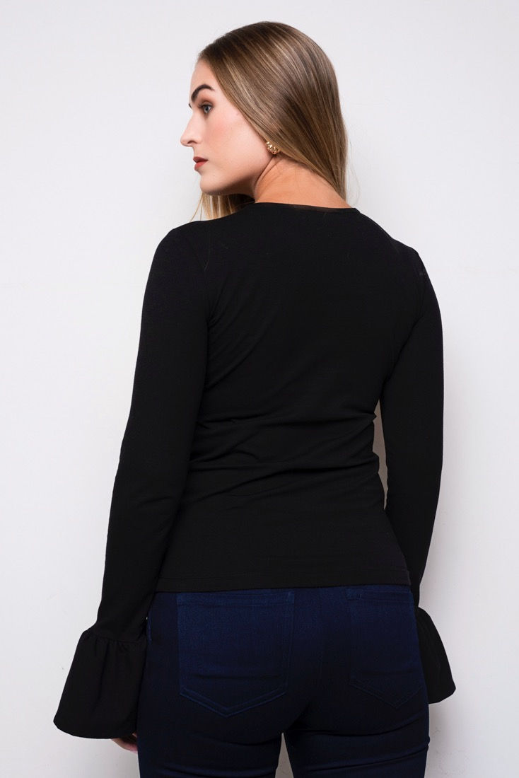 Thumbnail: long sleeved tee with puff sleeve