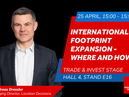 Location Decisions presents on international footprint expansion at Hannover Messe