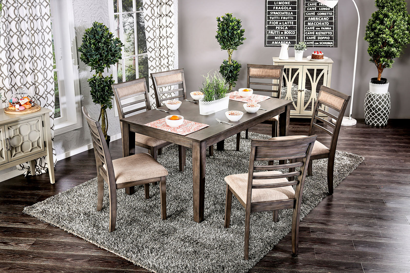 7 Pc. Dining Table Set TAYLAH