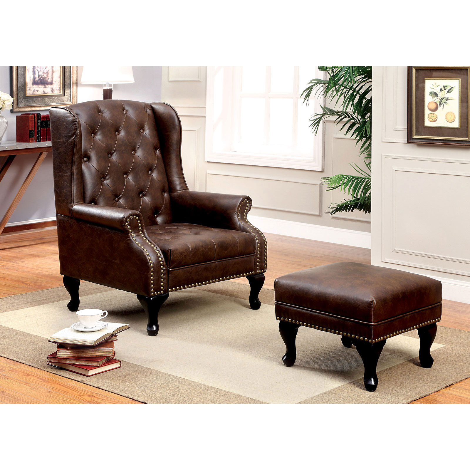 Accent Chair w/ Ottoman VAUGH