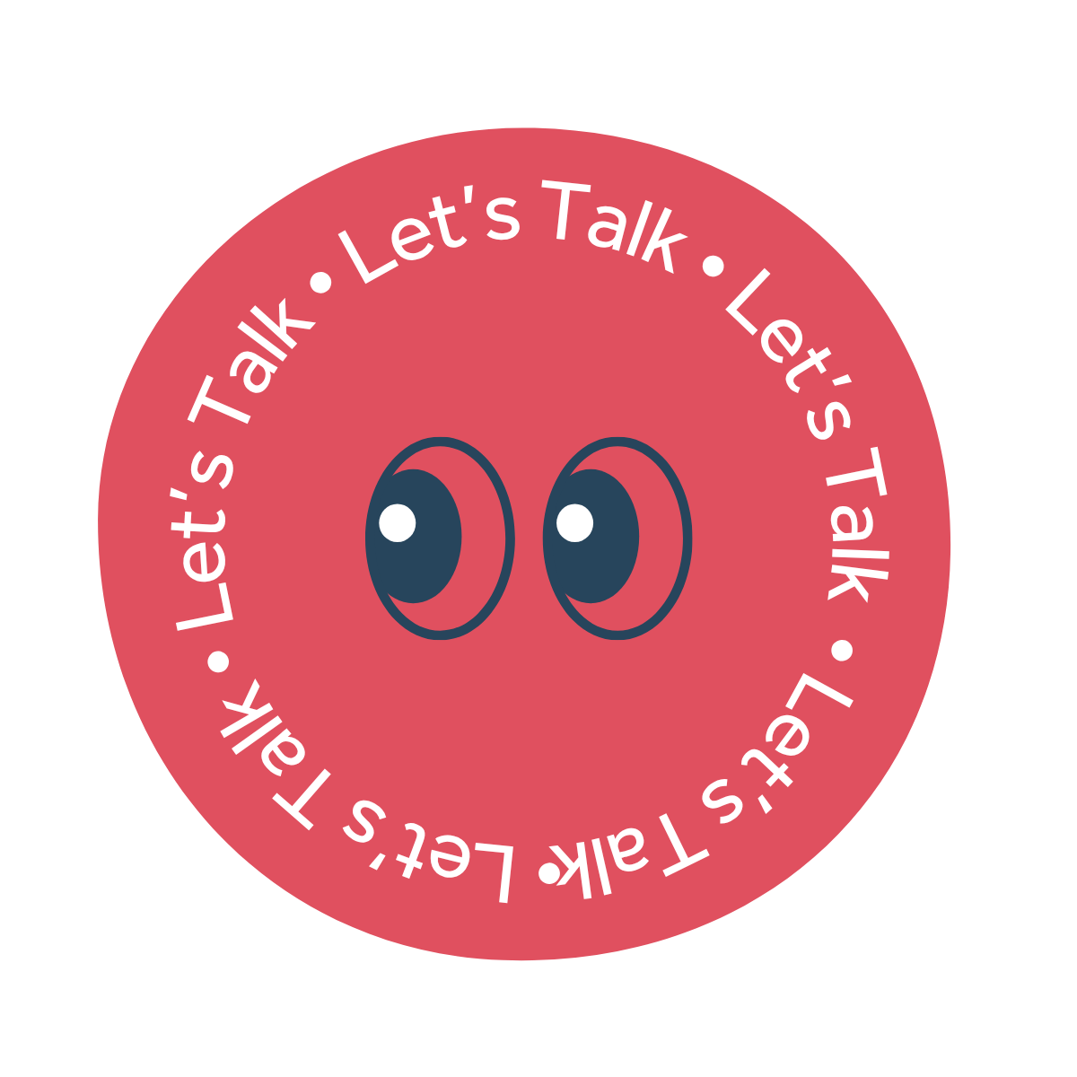 Red circle call to action button