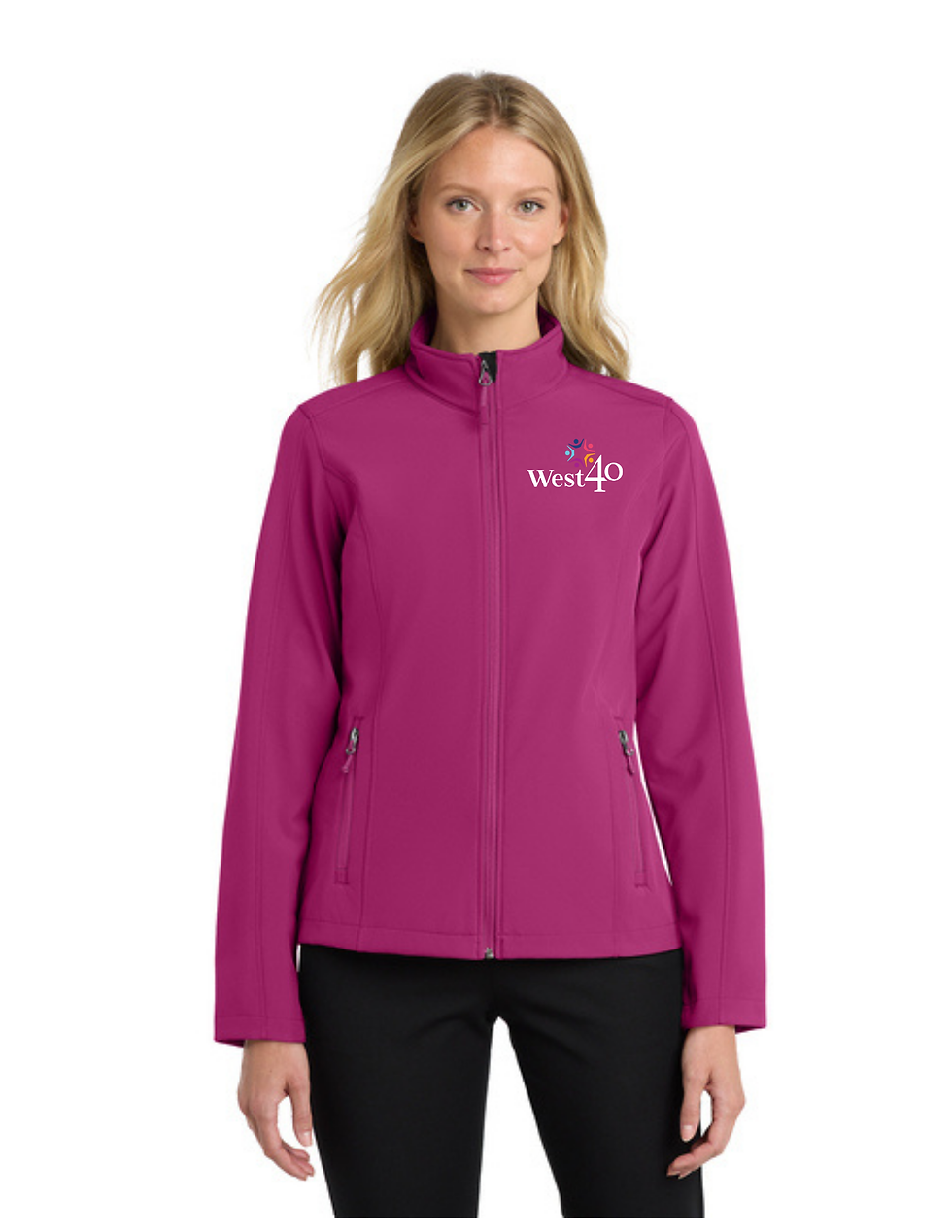 Women's Core Soft Shell Jacket Magenta Front