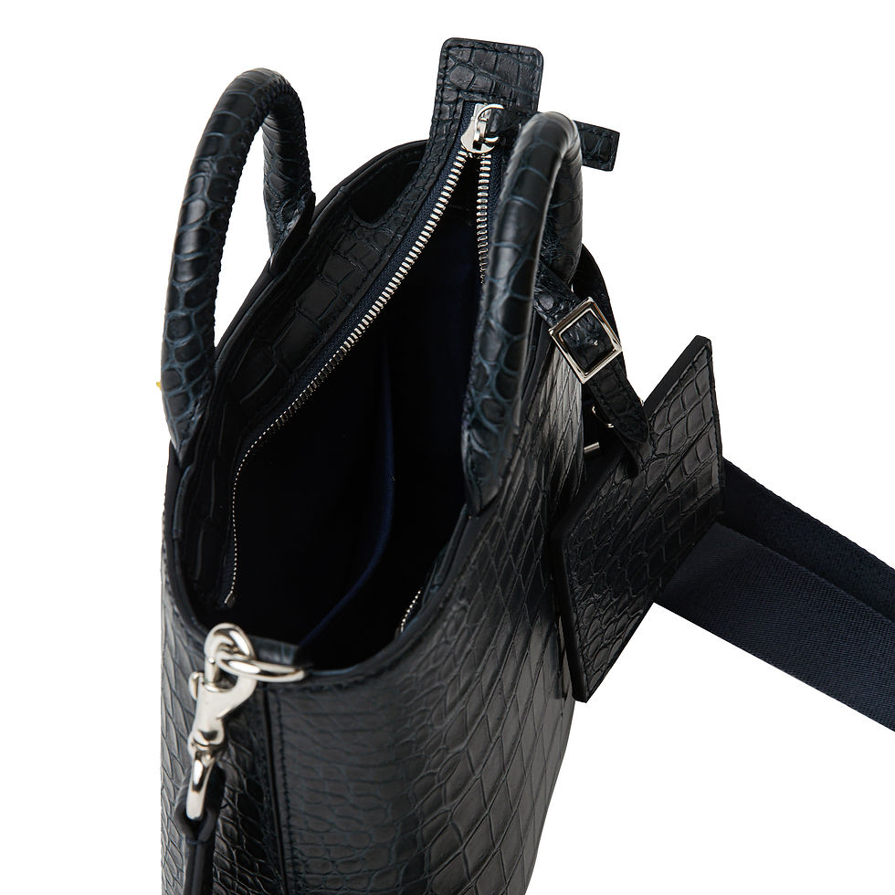 Thumbnail: Navy driving tote bag (with shoulder strap)
