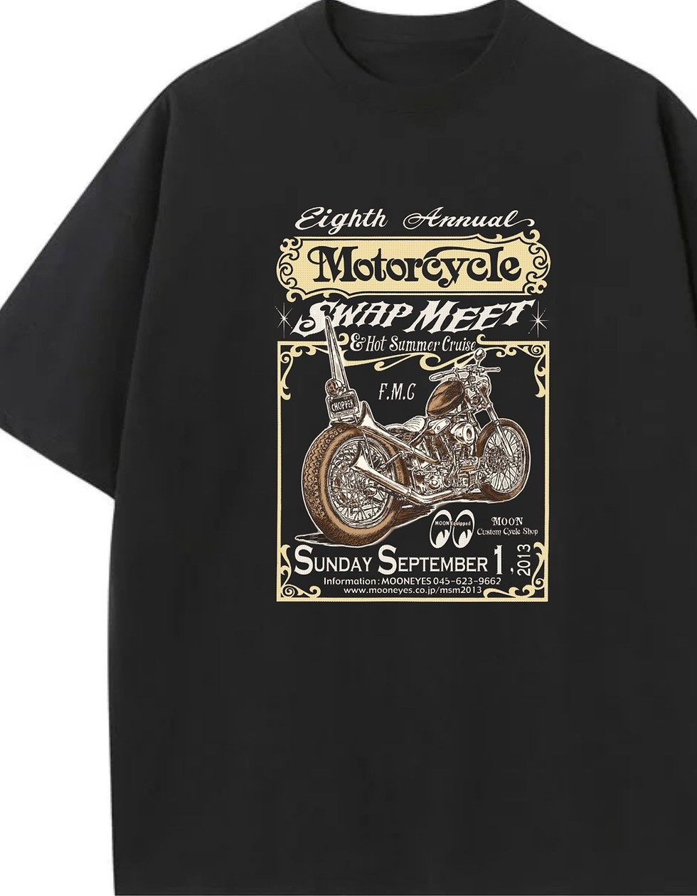 Küçük resim: Motorcycle Baskılı Vintage Oversize Tişort