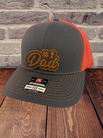 Thumbnail: #1 Dad Mesh Back Hat with Leather Patch