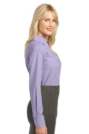 Thumbnail: Women's Plaid Pattern Long Sleeve Button Down