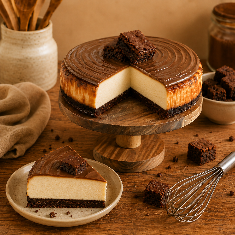Miniatura: Tarta de Queso con Brownie