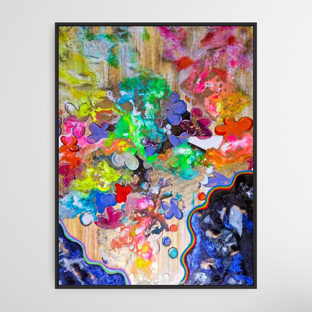 Voyage Psychédélique – Acrylique et encres sur toile – 145x116cm - 2022
Numéro 1 de la collection “Look at my world” pour l’exposition à la galerie du Crous