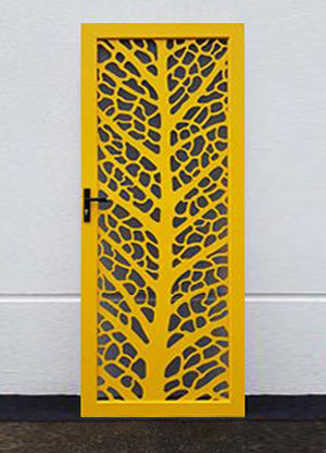 Leaf Vein | DECOVIEW Security Doors | Decorative Laser Cut & Perforated Screens | Chalmers Security Installations | Brisbane
