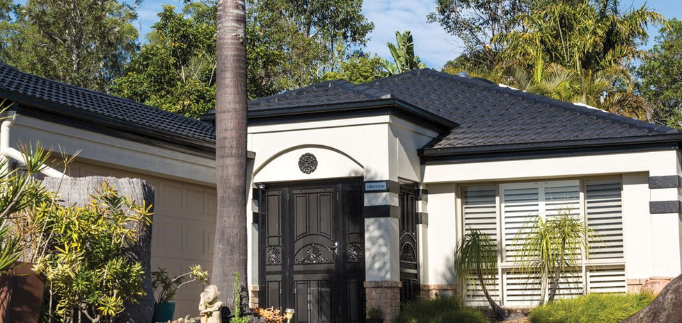 Prowler Proof Heritage security screen hinge door and panels used to enclose entrance of home. Chalmers Security Installations services Brisbane's western suburbs and all surrounds.