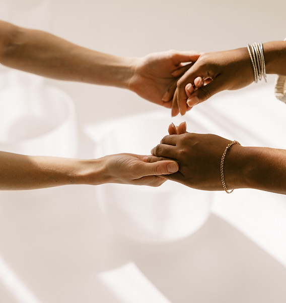 holding hands