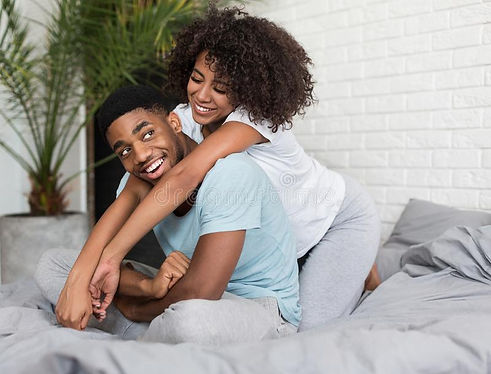 loving-young-black-couple-embracing-bed-loving-black-couple-embracing-bed-caring-affection