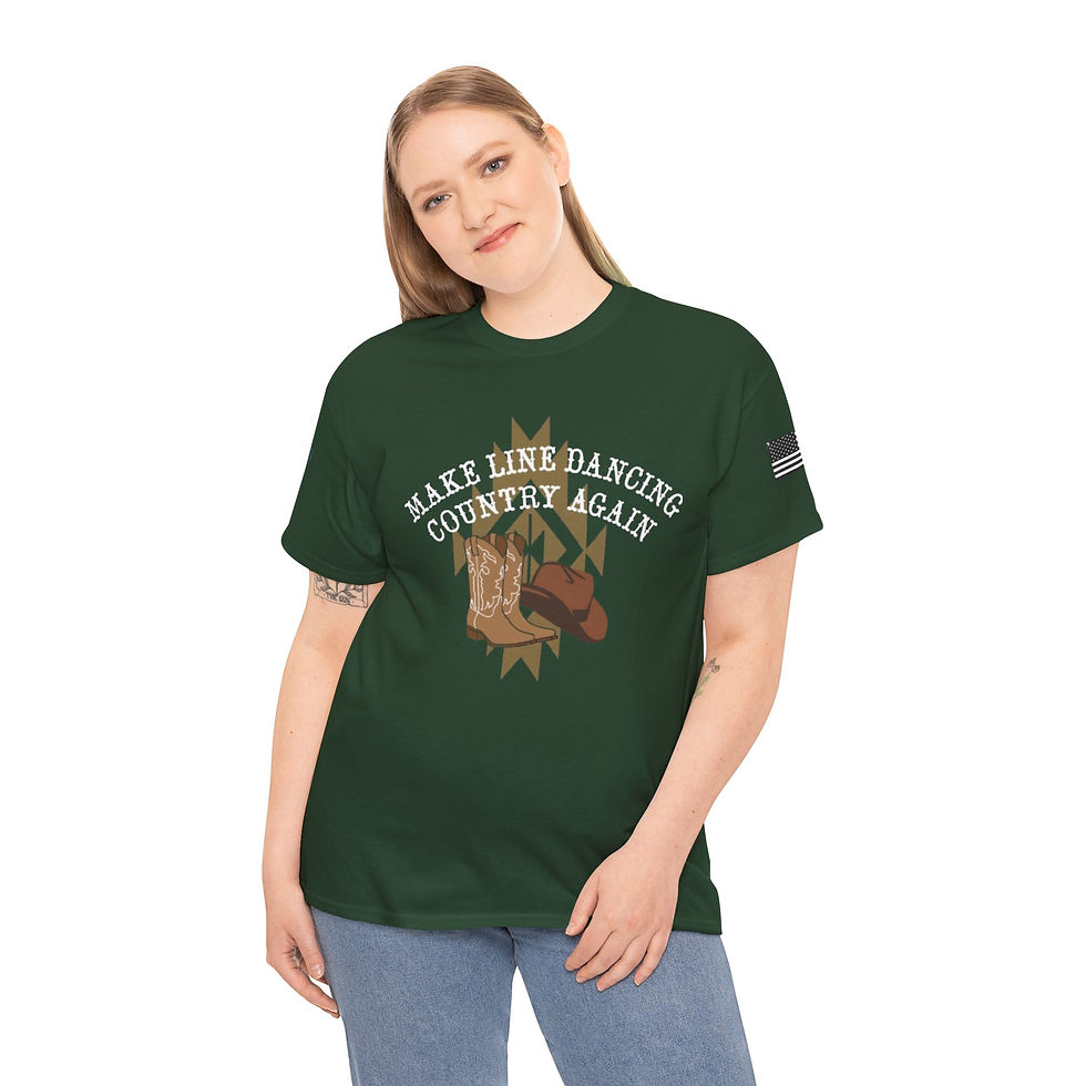 Thumbnail: Make Line Dancing Country Again Unisex Heavy Cotton Tee