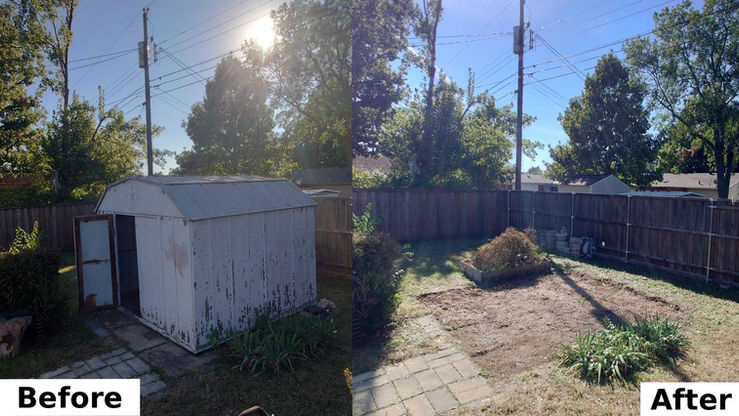 Shed removal in McKinney, Texas