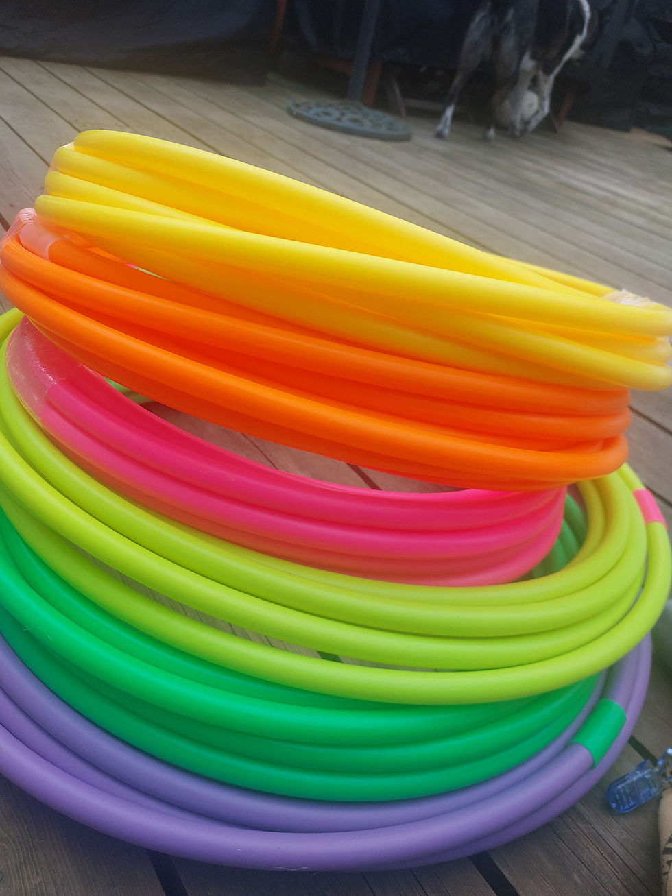Thumbnail: 5/8" Skinny Polypro Bare Coloured Hula Hoop 