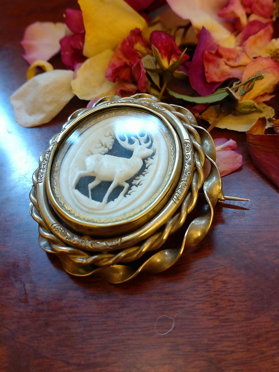 Victorian swivel brooch