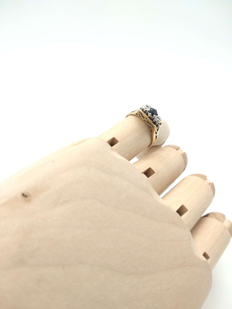 Thumbnail: Adorable diamond and sapphire ring