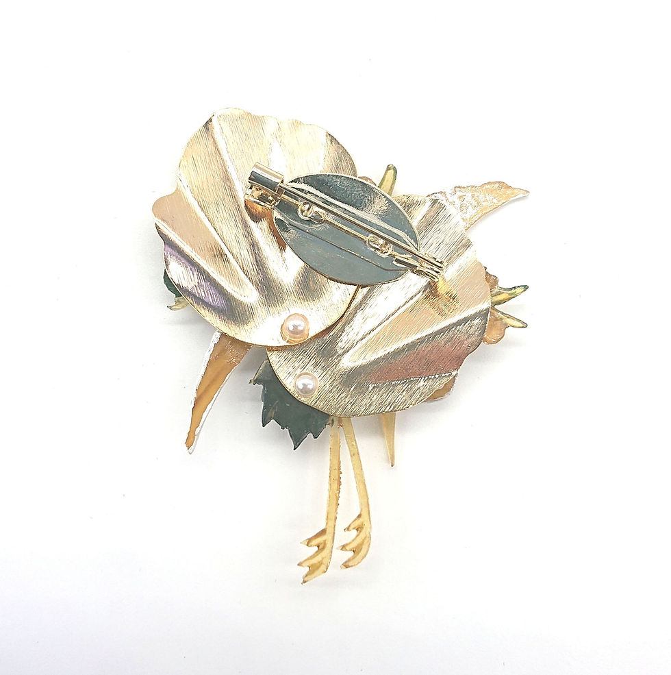 Thumbnail: Crane in Garden brooch
