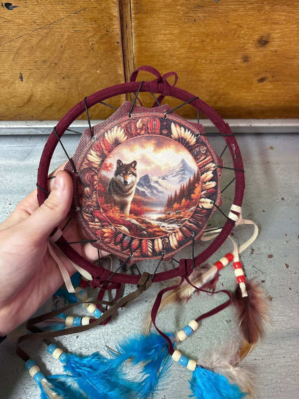 Thumbnail: Wolf dream catcher 