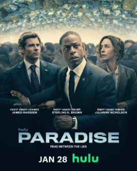 Photo, Paradise tv show on Hulu what I'm watching. 