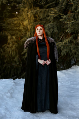 Cosplay Costume for Sansa Stark from Game of Thrones TV series (Season 6-7) Contains of: - Velvet dress with long sleeves -