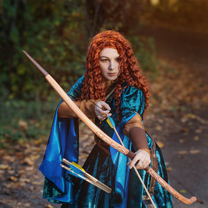 Cosplay Costume for Merida (designer doll edition) from Pixar's Brave   Contains of: - Green velvet dress with embroidery - B
