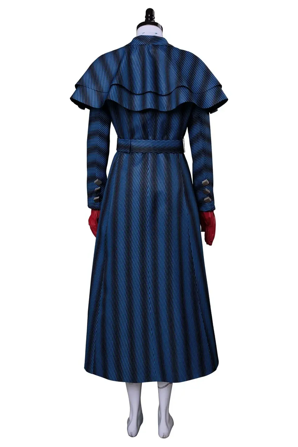 Cosplay costume Mary Poppins Returns (2018 movie).  Contains: - Blouse - Pencil baby blue skirt - Blue coat - Red white dot b