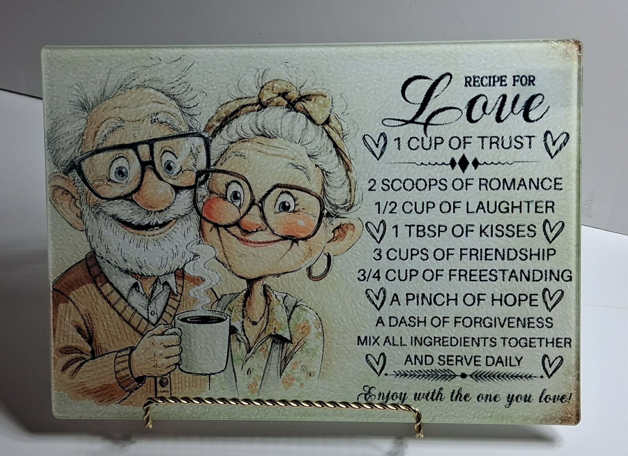 Perfect anniversary glass cutting board gift