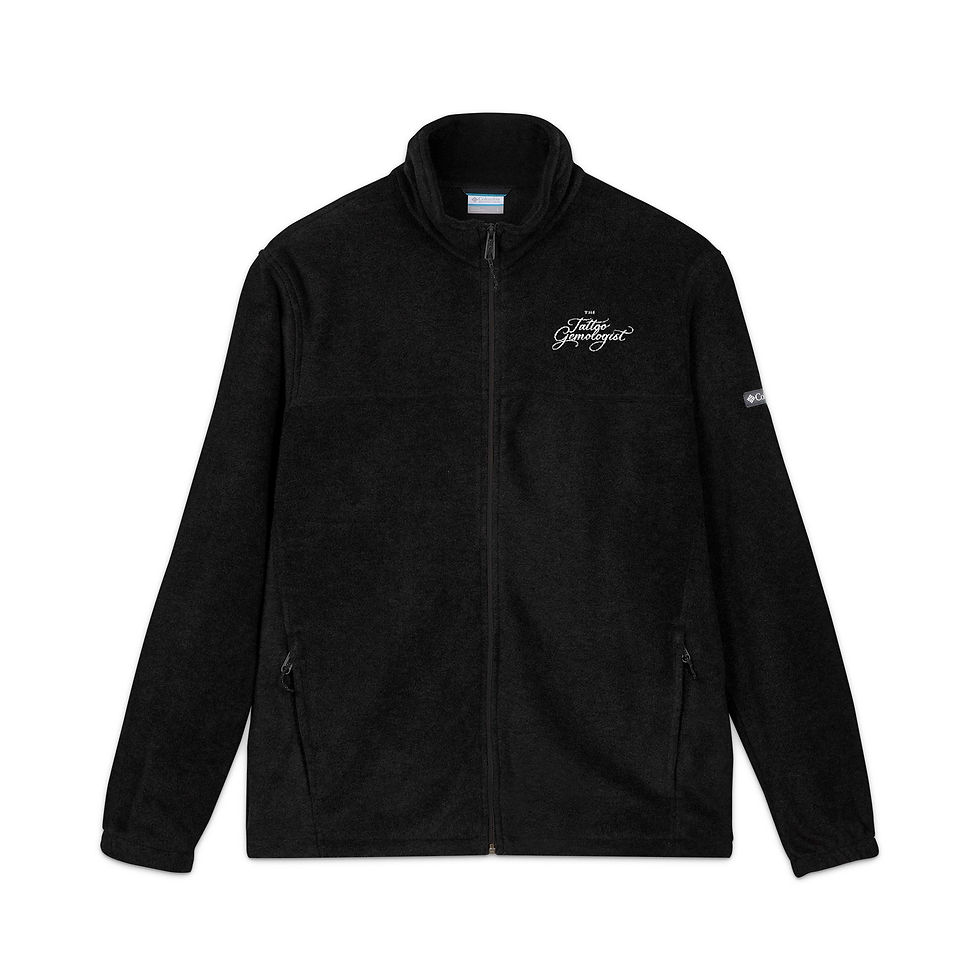 Thumbnail: Embroidered Fleece Jacket — 'Tattoo Gemologist' Script Logo