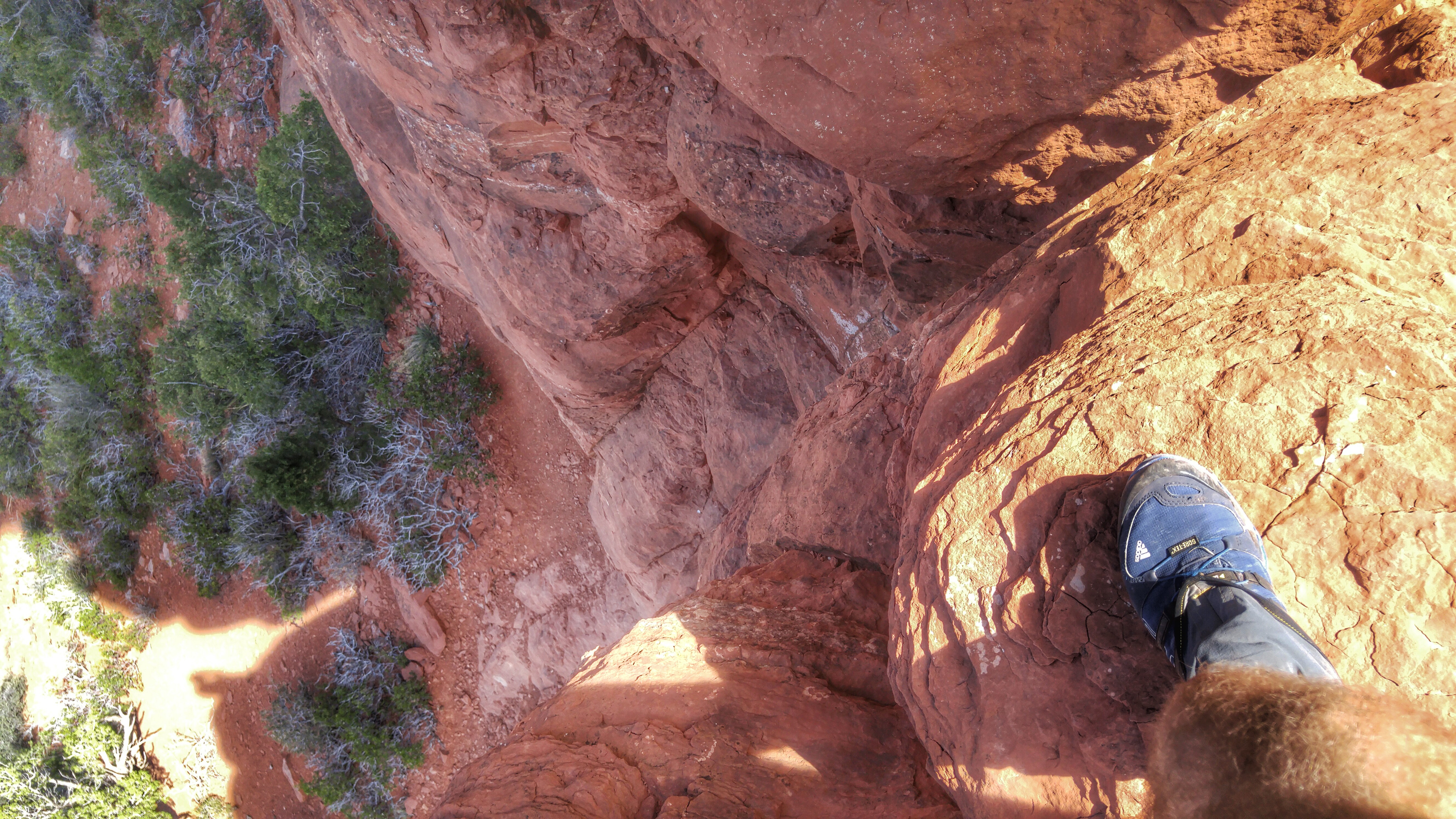 Coach Wall scrambling in Sedona