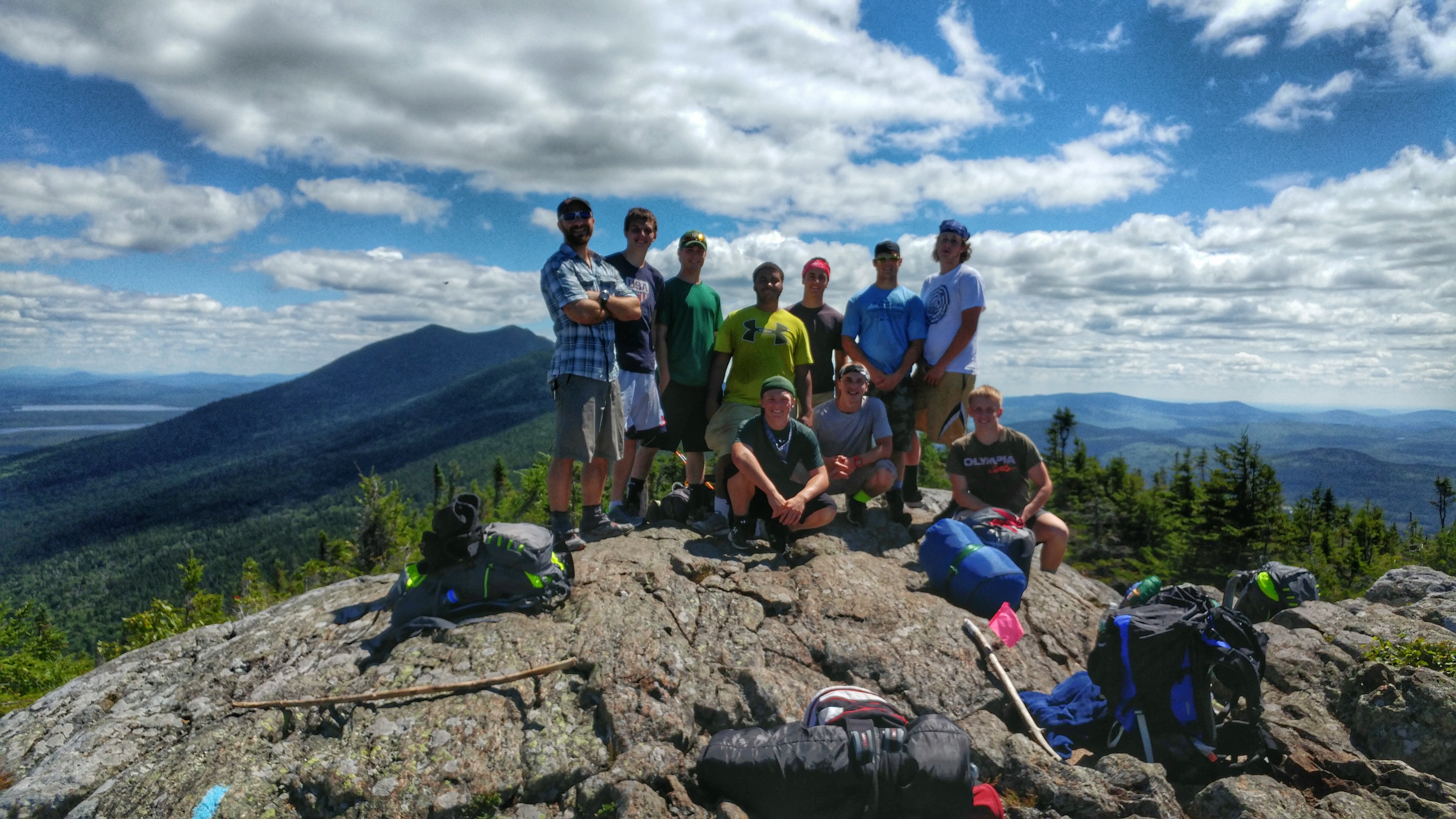 The Varsity Football senior hike