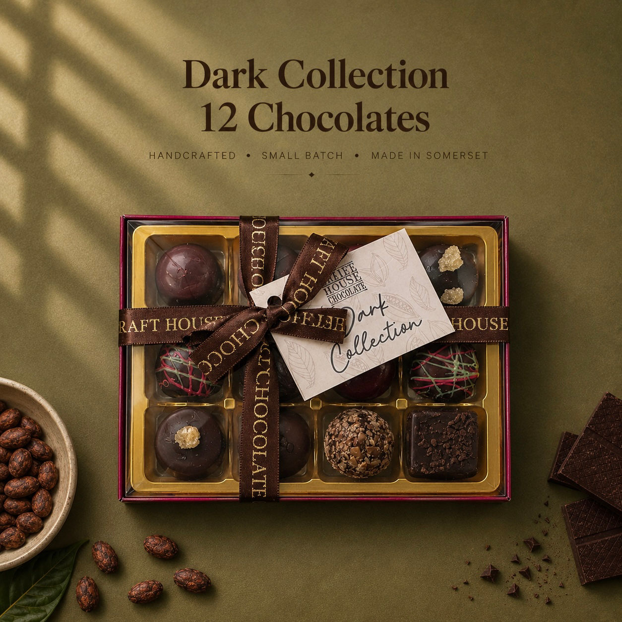 The Dark Chocolate Collection 12 box of Chocolates