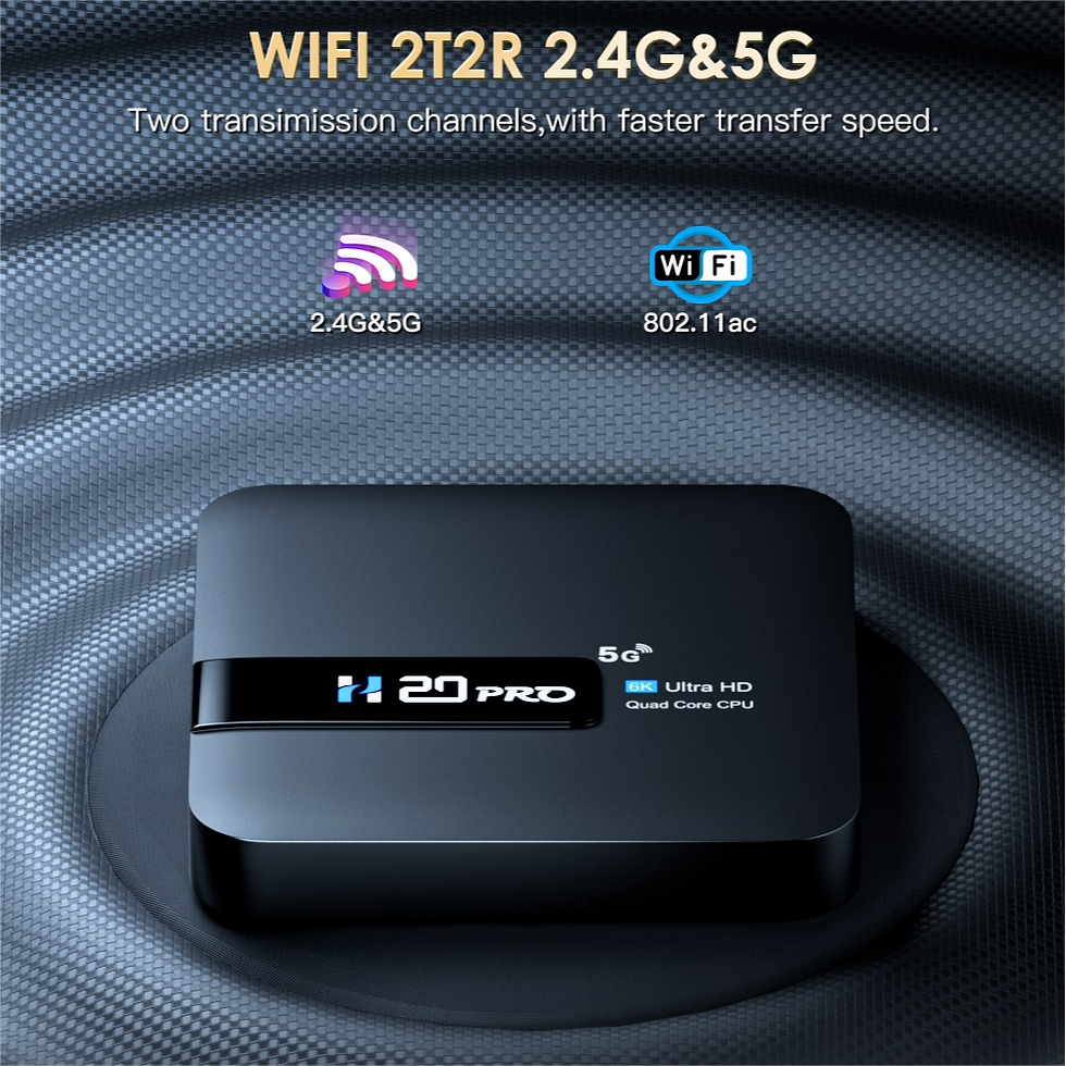 Miniatura: H20PRO Android TV Box com Assistente de Voz, Wi-Fi Duplo 2.4&5.8GB