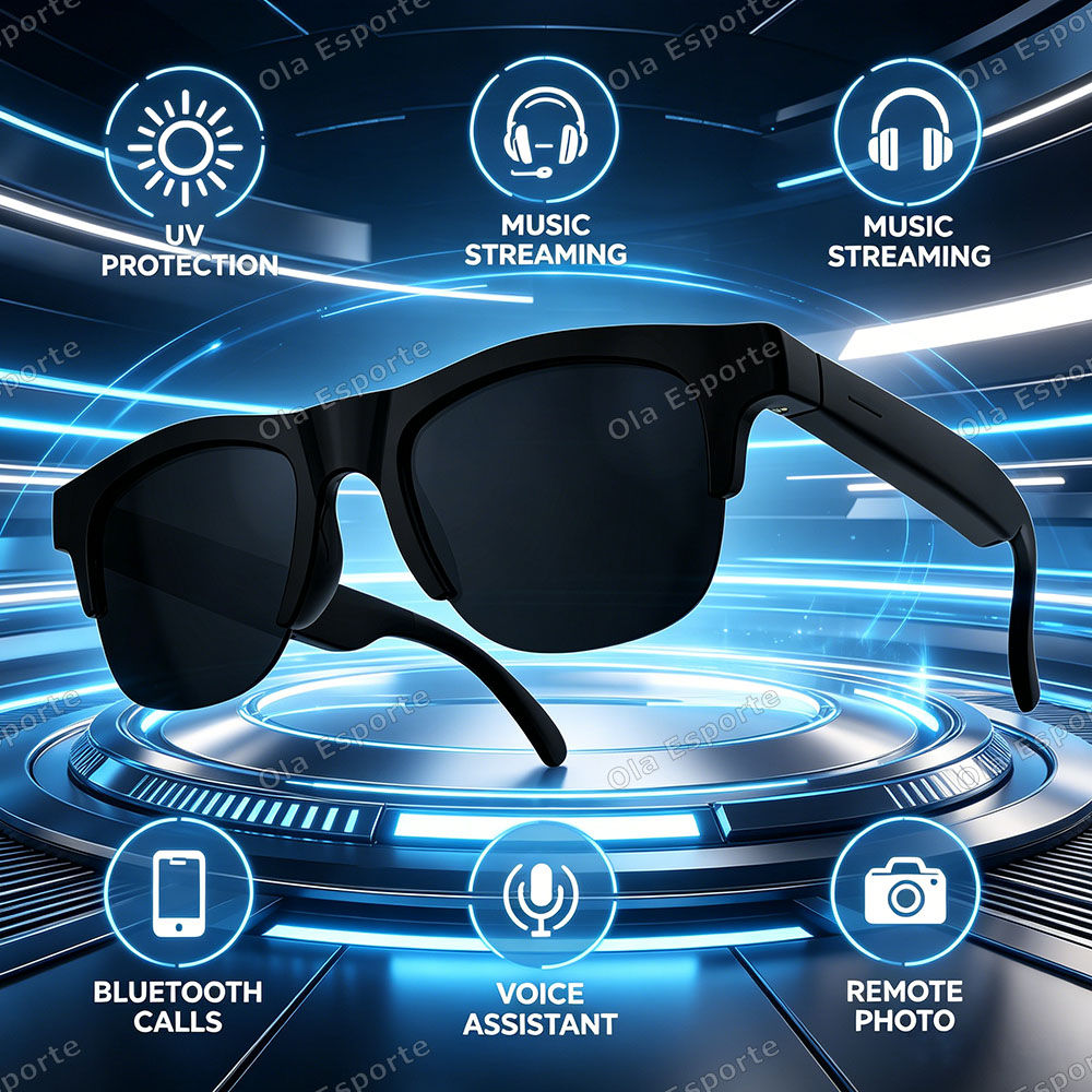 Novos Óculos Inteligentes com Câmera AI 2026, Controle por Toque, Gravação