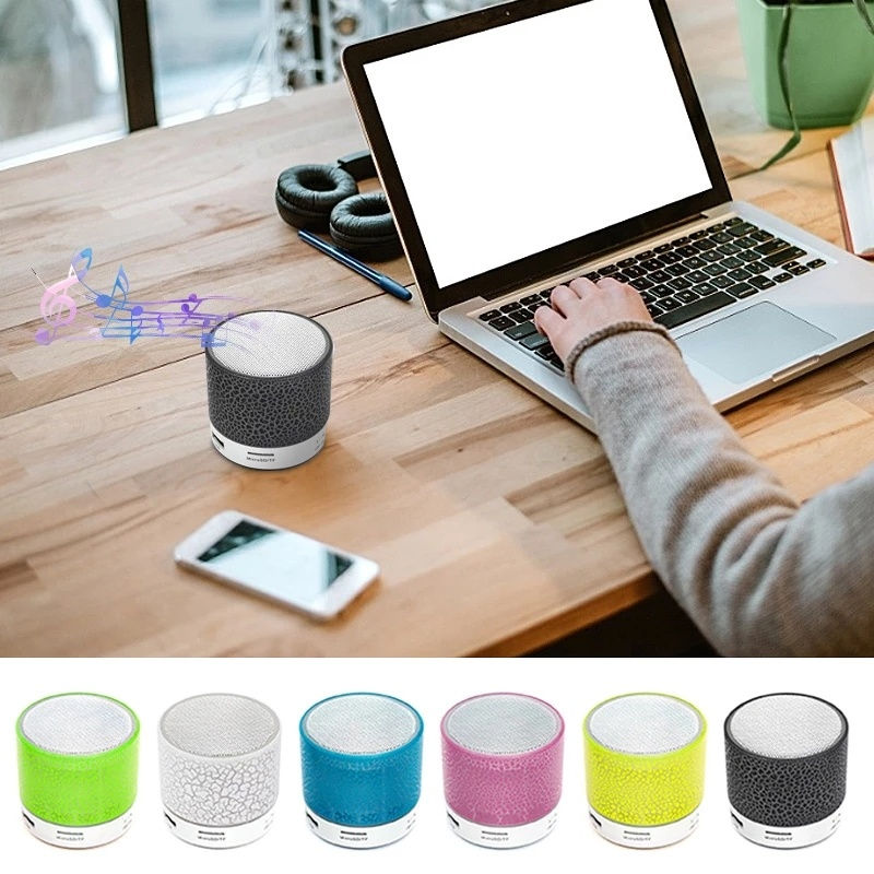 Miniatura: Mini Alto-Falante Bluetooth sem Fio Alto-Falante Crack Led Cartão SD USB