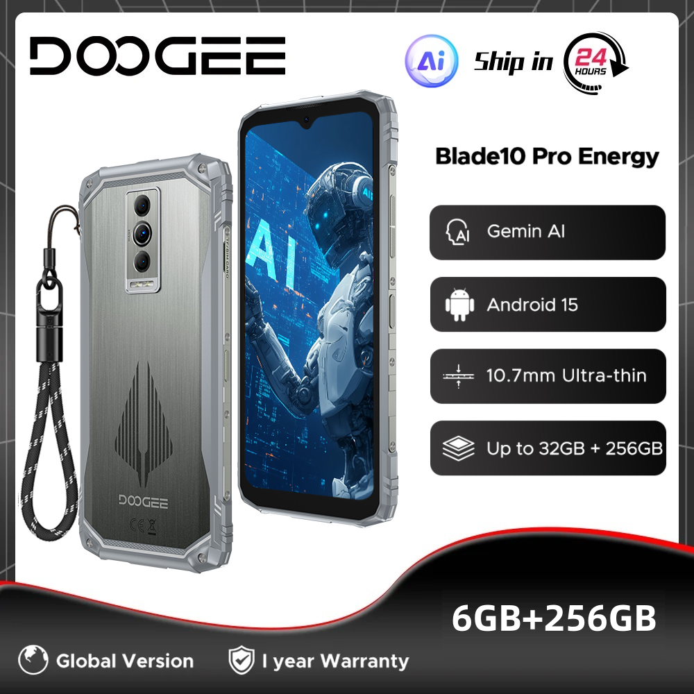 Doogee blade10 pro telefone robusto de energia 32gb 256gb 6.56 ”hd + tela 6150