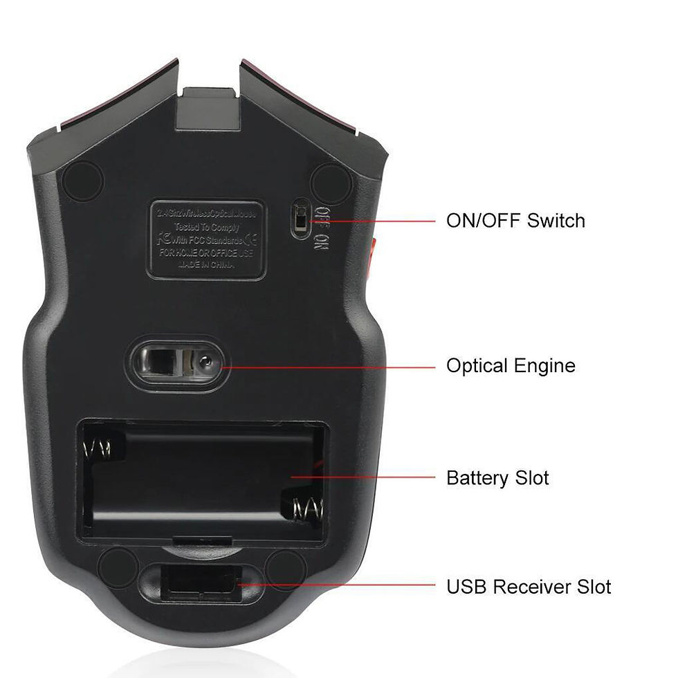 Miniatura: Mini Mouse Sem Fio 2.4G com Receptor USB, Mouse Óptico Profissional Portátil 