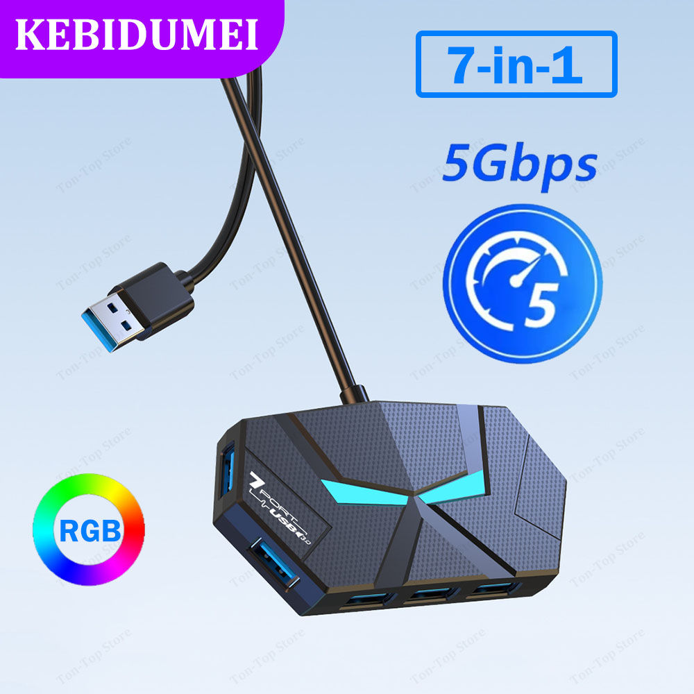 4/7 portas usb 3.0 hub 5gbps usb docking station usb hub divisor otg adaptador