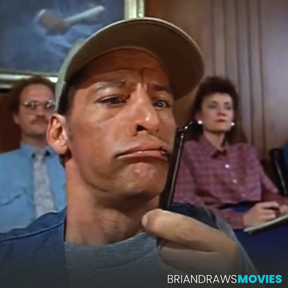 Jim Varney as Ernest Goes to Jail Pen Ink Court Scene Nostalgic Wall Art and Coffee Mug. Home Theater Decor