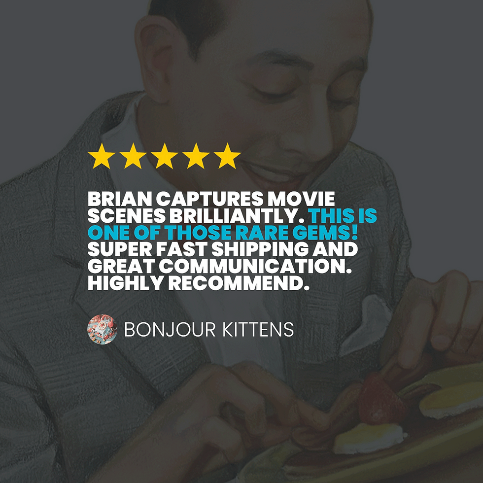 Thumbnail: Pee-Wee's Big Adventure Playhouse Mr. Breakfast Scene 80's Wall Art and Coffee Mug for Movie Buff. Funny Kitchen Art