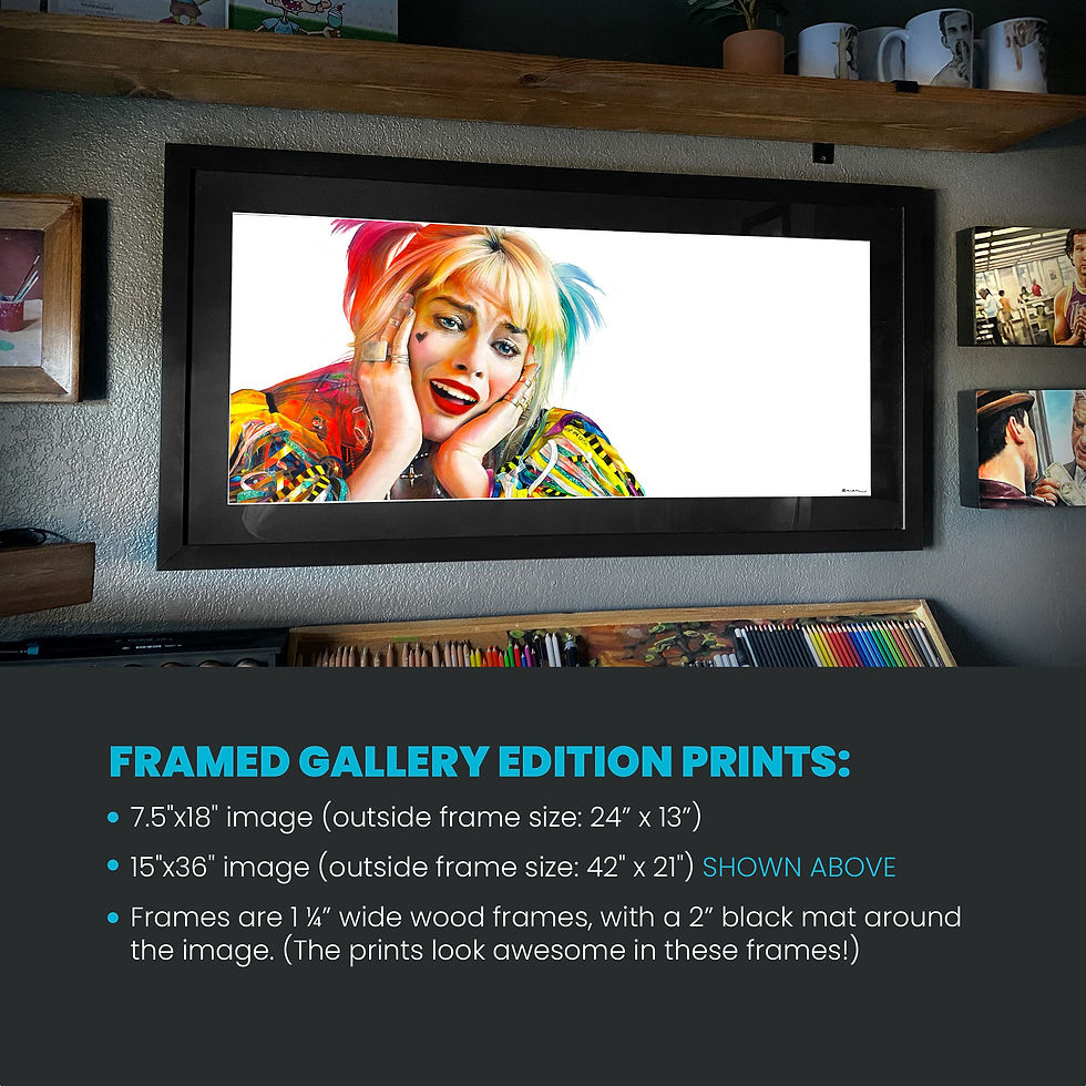 Thumbnail: Margot Robbie Harley Quinn Birds of Prey DC Comic Book Movie Lover Wall Art and Coffee Mug. Home Theatre Decor.