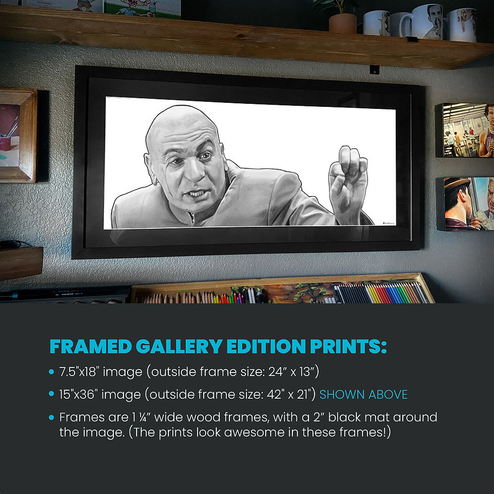 Thumbnail: Mike Myers as Austin Powers Dr. Evil Zip It Wall Art and Coffee Mug, Home Theater Decor