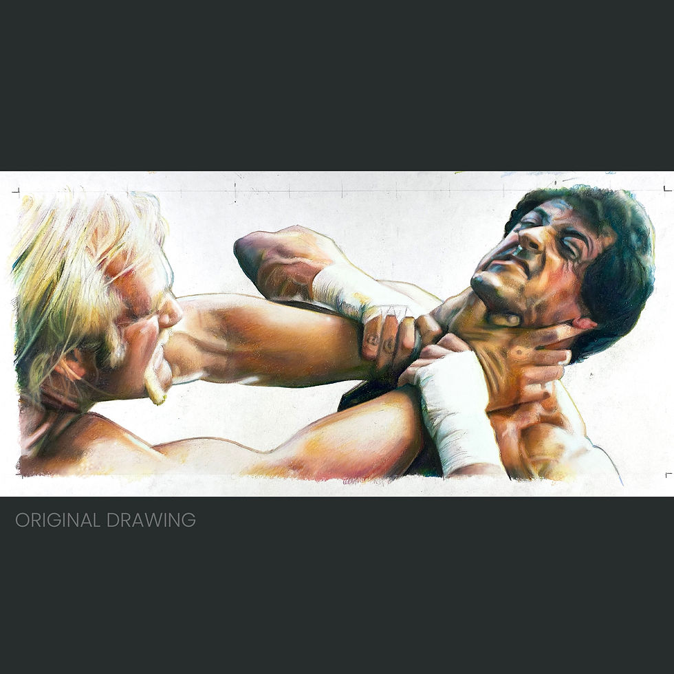Thumbnail: Rocky 3 Thunderlips Hulk Hogan and Sylvester Stallone Scene Action Movie Wall Art for Home Gym and Coffee Mug