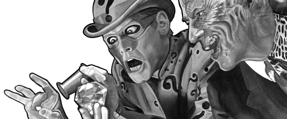 Jim Carrey and Tommy ee Jones in Batman Forever Fan Art Drawing