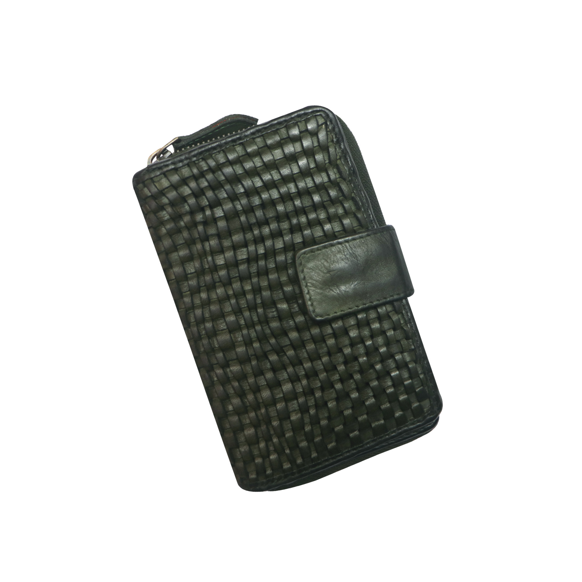 Women Leather Woven Wallet