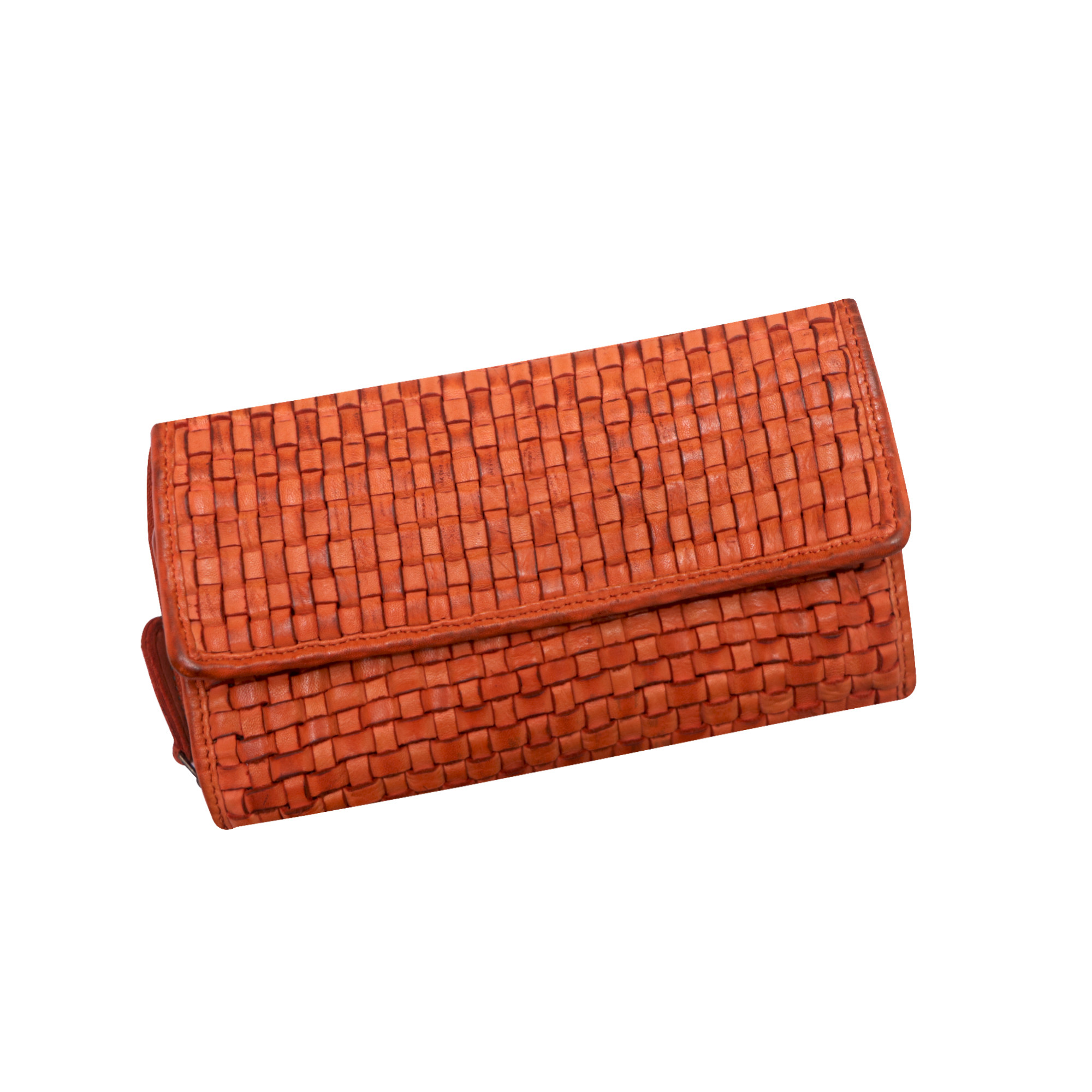 Women Leather Woven Wallet